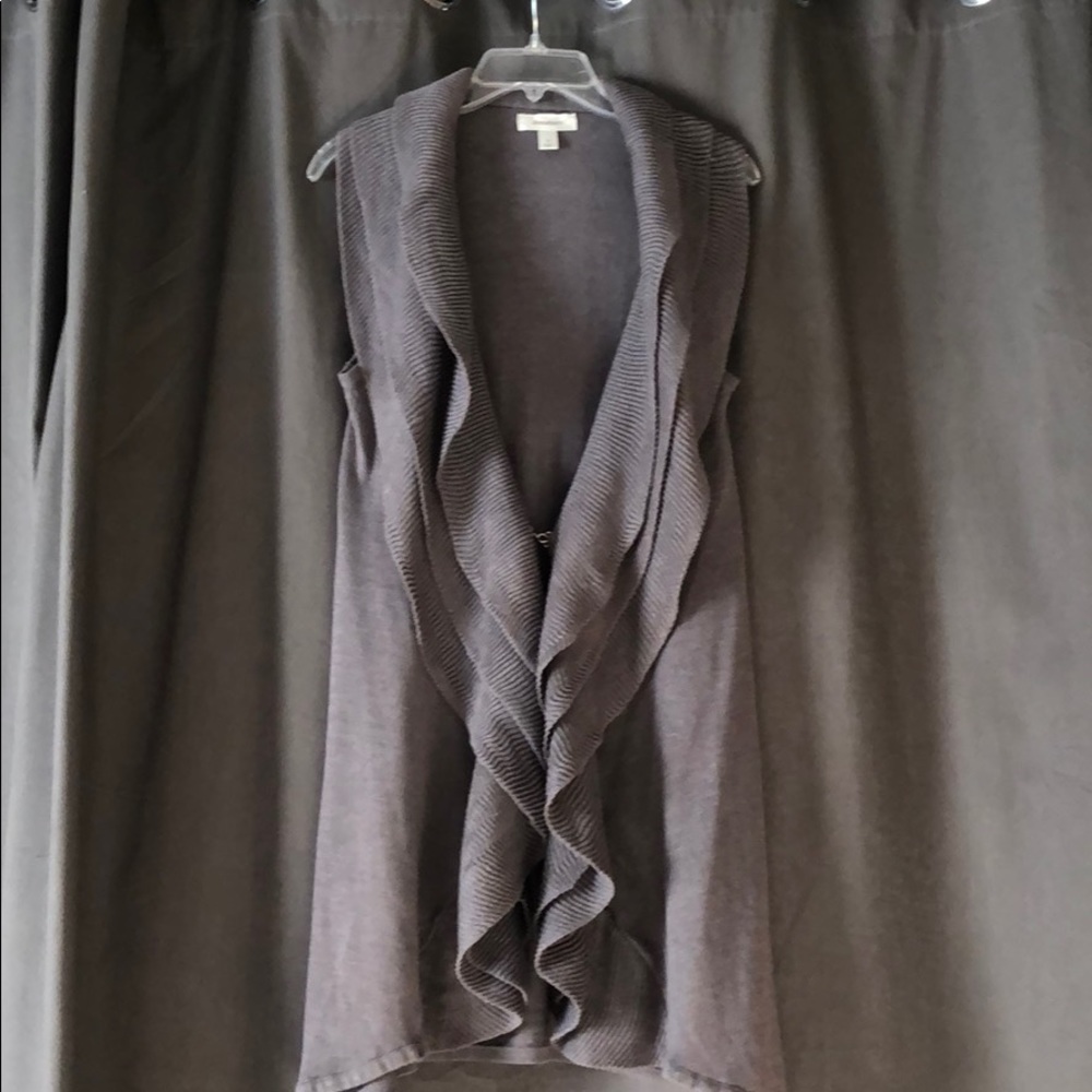 Grey Cardigan Vest